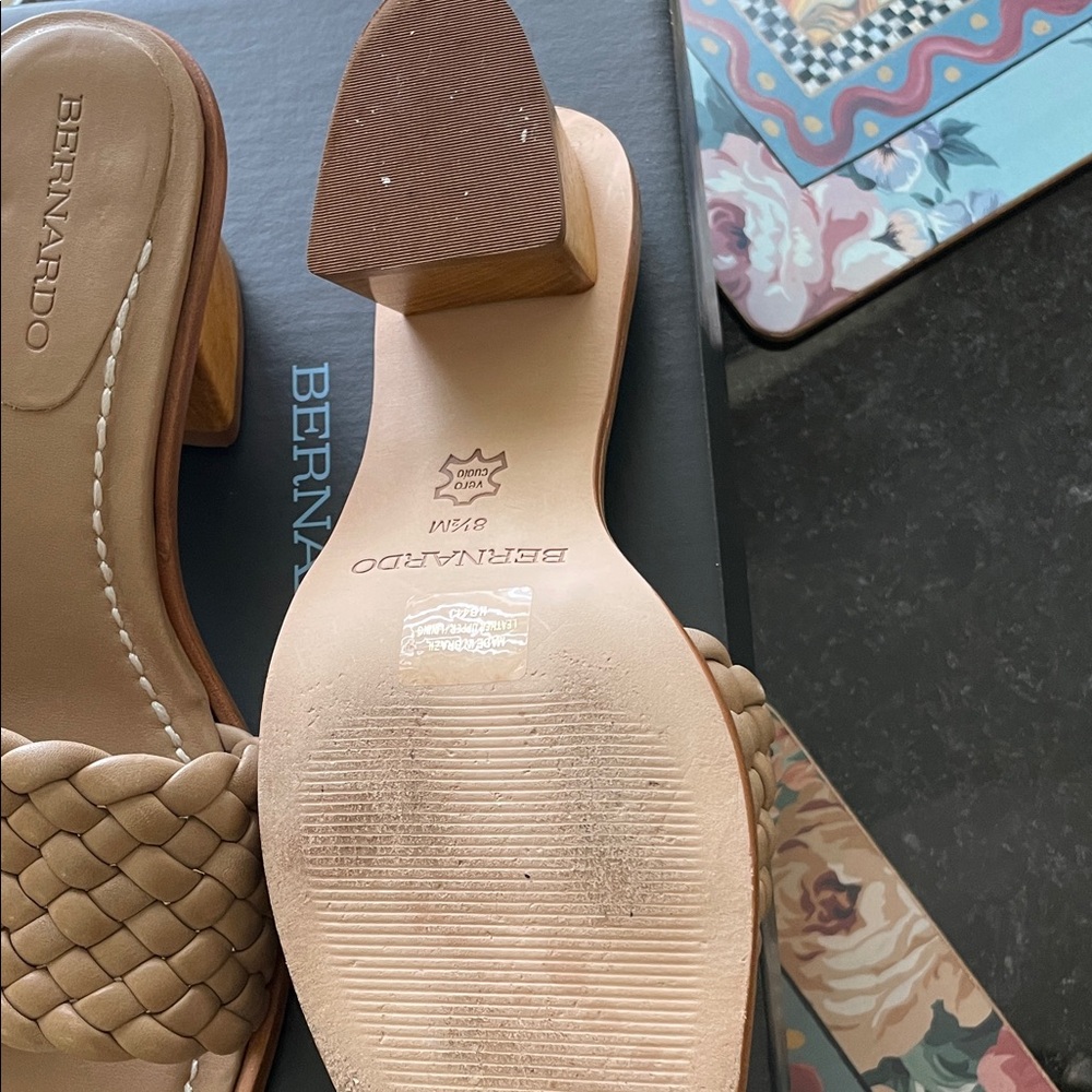 Bernardo Tan Woven Slide Sandals - Picture 3 of 6
